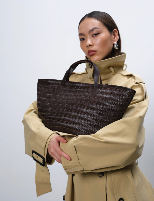 Lucca Shopper Flora - Brown - ONE SIZE