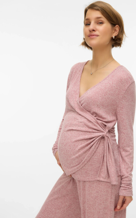 Mlkira Tess Ls Jrs Top 2F - Pink - XS