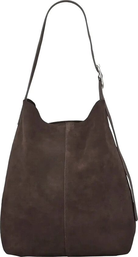 Suede Mae Buckle Bag - Brown - ONE SIZE