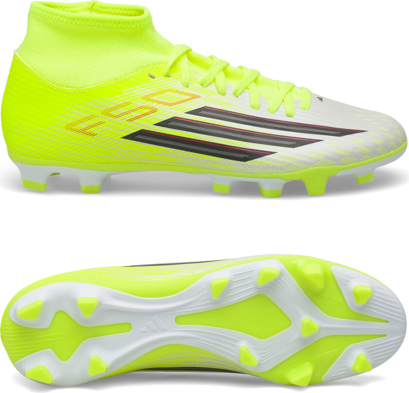 F50 Club Mid Fxg Born For Goals - Gul/svart/lucid Red, størrelse 47⅓