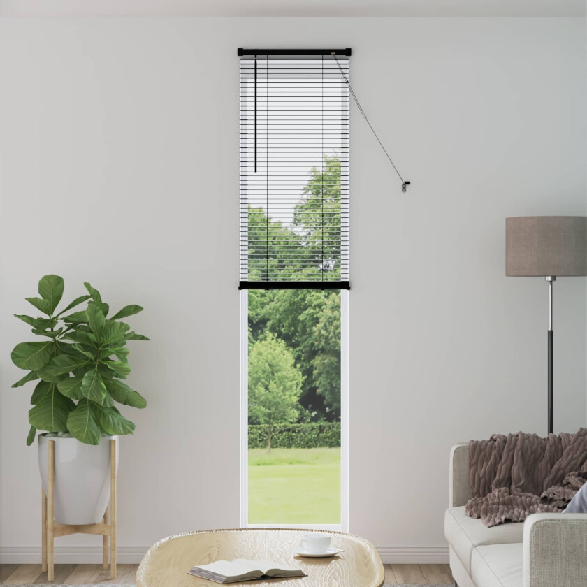 Venetiansk persienne Justerbar Svart 213 x 50 cm PVC