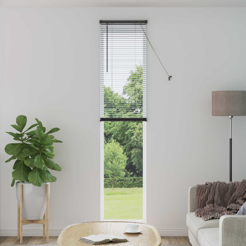 Venetiansk persienne Justerbar Sølvgrå 213 x 40 cm PVC