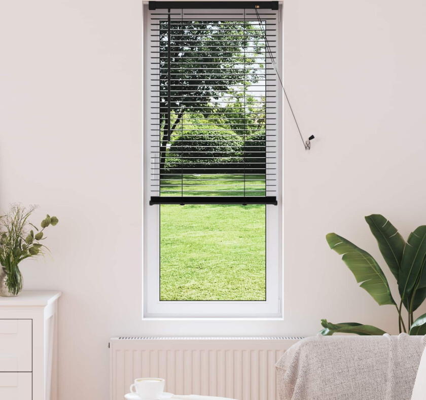 Venetiansk persienne Justerbar Svart 150 x 50 cm PVC