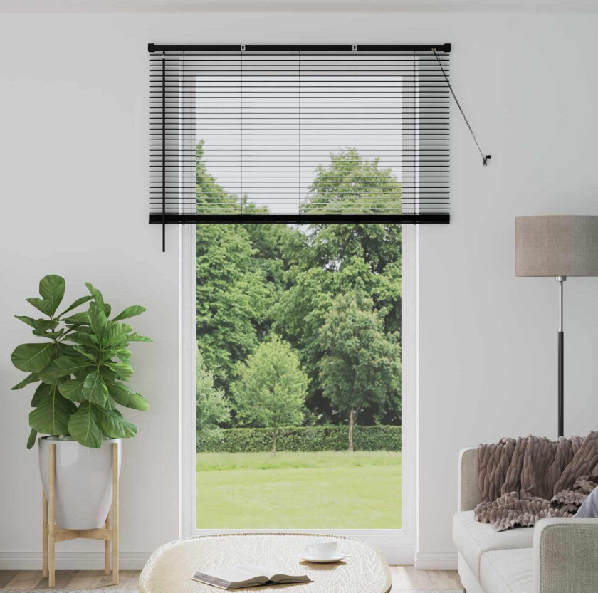 Bilde av Venetiansk persienne Justerbar Svart 213 x 140 cm PVC