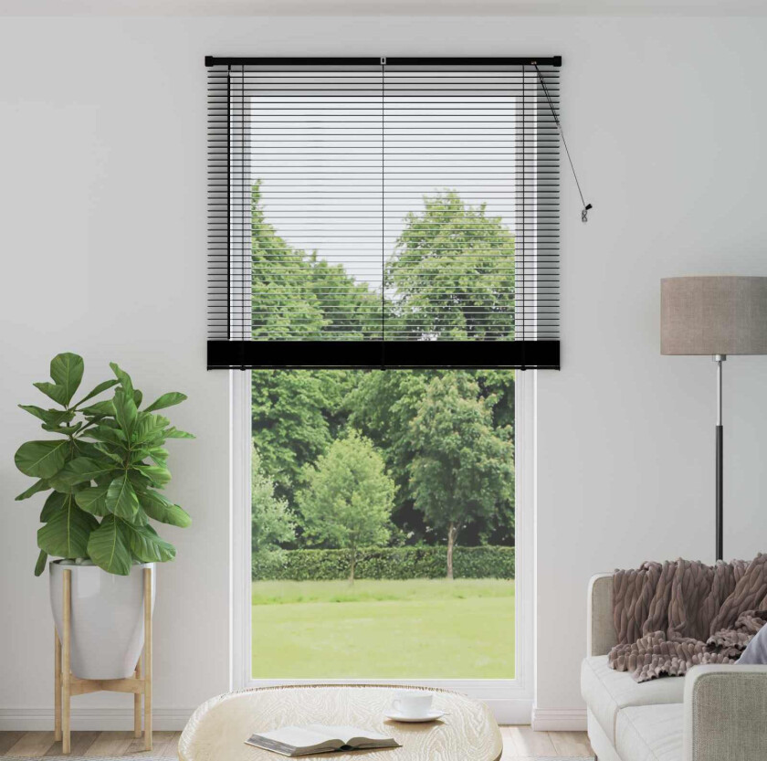Venetiansk persienne Justerbar Svart 213 x 120 cm PVC