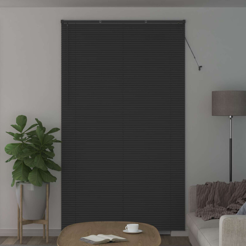Venetiansk persienne Justerbar Sølvgrå 213 x 160 cm PVC
