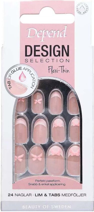 Design Selection Pink Bow Oval nord - 24 pcs
