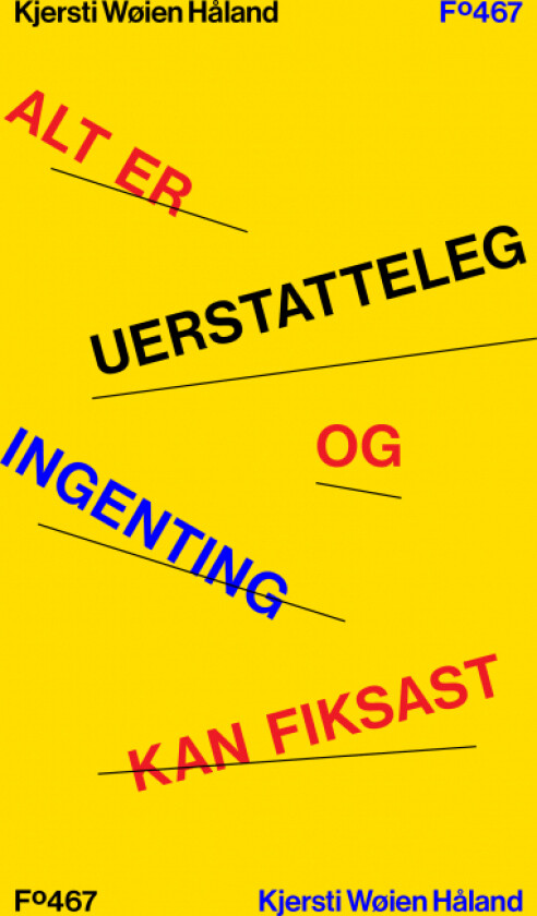 Alt er uerstatteleg og ingenting kan fiksast av Kjersti Wøien Håland