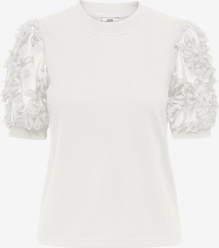Topp jdyFairview Life S/S Sweat Jrs - Hvit