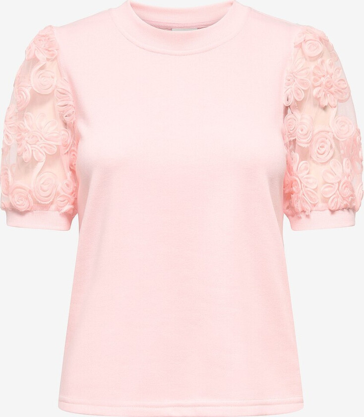 Topp jdyFairview Life S/S Sweat Jrs - Rosa