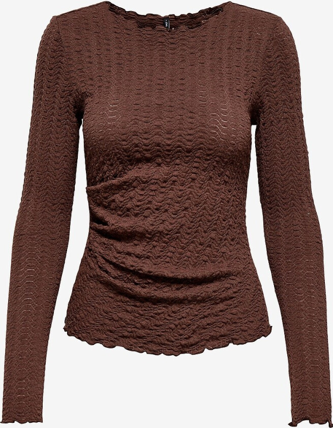 Topp onlElla L/S Ruching Jrs - Grå