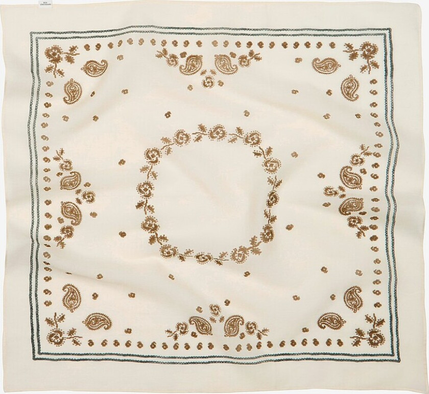 Skjerf Bloom Paisley Cotta Scarf - Hvit