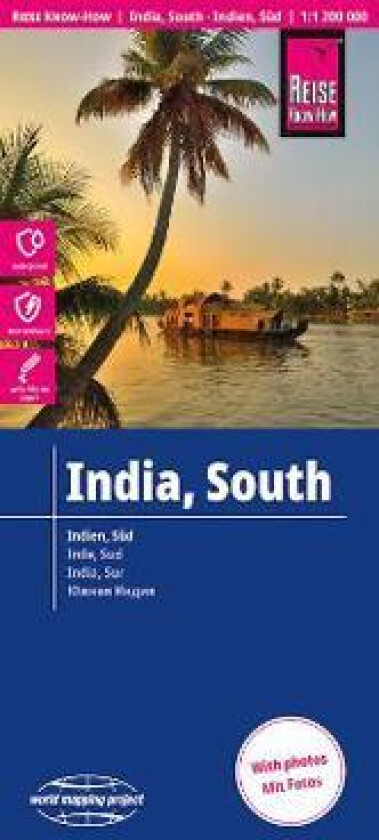 India South Map 1:1,200,000 scale