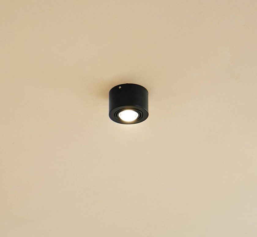 Lindby Downlight Jyla, 1 lyskilde, matt svart, GX53