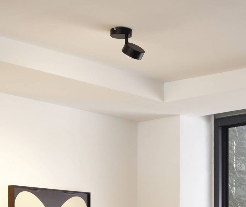 Lindby taklampe Jyla, 1 lyskilde, matt svart