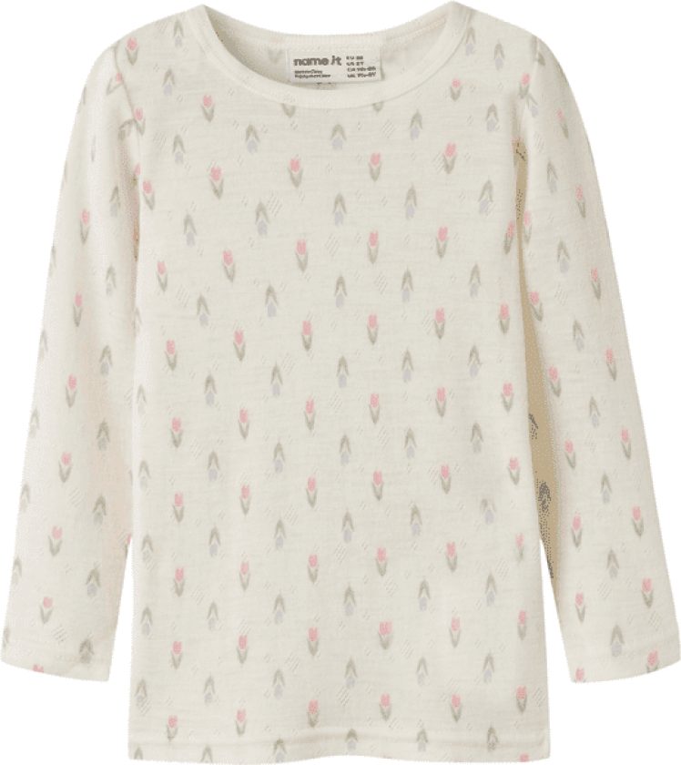 Name It Nmfwang genser i ull til småbarn, Coconut Milk