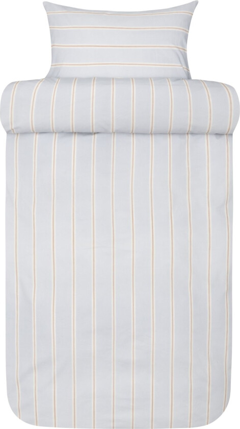 Stripet dobbelt sengetøy 200x220 cm - 100% ekstra fin bomull - Magnus denim blå - Høie Of Scandinavia sengetøy