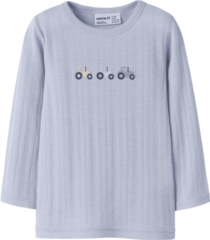 Name It Nmmwang genser i ull til småbarn, Zen Blue