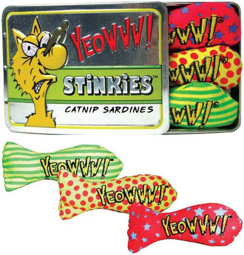 Catnip Stinkies Sardiner 3-pk Katteleke