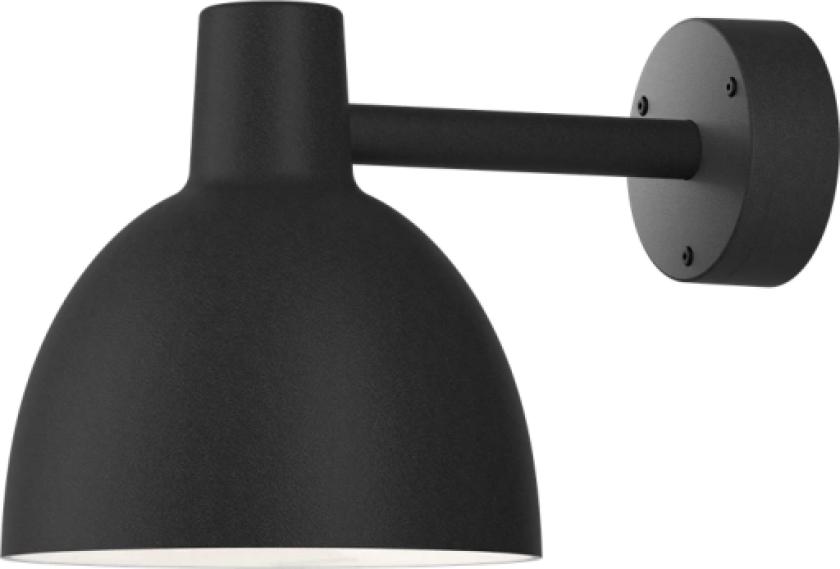 Toldbod 220 utelys vegg, sort