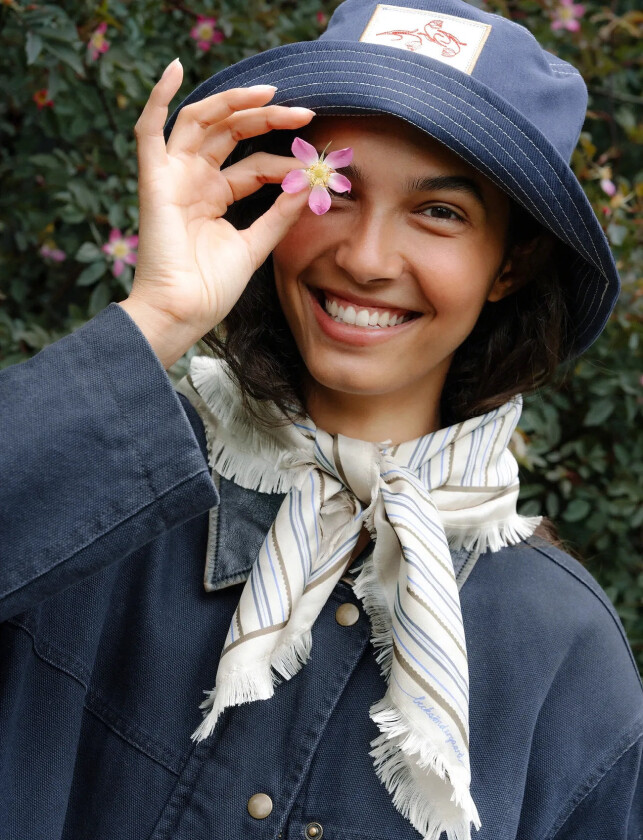 Scallopia Striped Sia Scarf - Cream - ONE SIZE