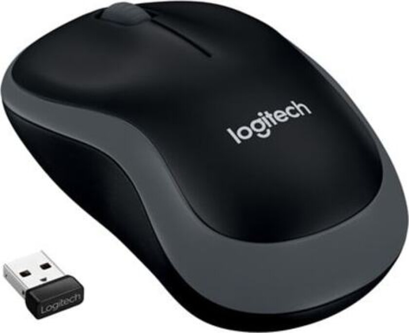 Kompakt mus for bærbar PC og stasjonær PC, batterilevetid opptil 12 måneder med smart strømstyring, USB mini-mottaker inkludert, trådløs 2,4 GHz