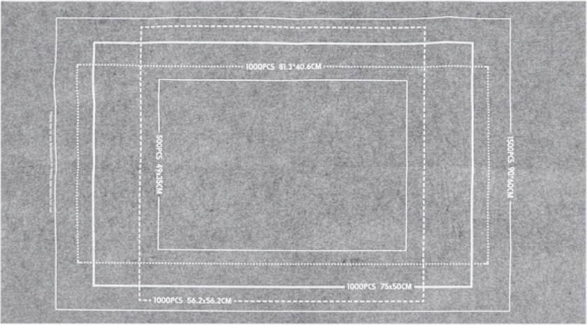 Puslespillmatte, Rull Sammen Puslespillmatte med God Lagringskapasitet for 1500 Brikkers Puslespill, Grå Filt Puslespillmatte for Enkel Sortering og Sammenligning