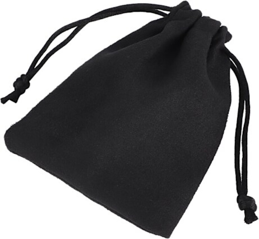 Snørestropppose for smykker og gaver, svart fløyelsveske med snørelukking, dobbeltsidig semsket gjenbrukbar gavepose, ultratynn design, myk og