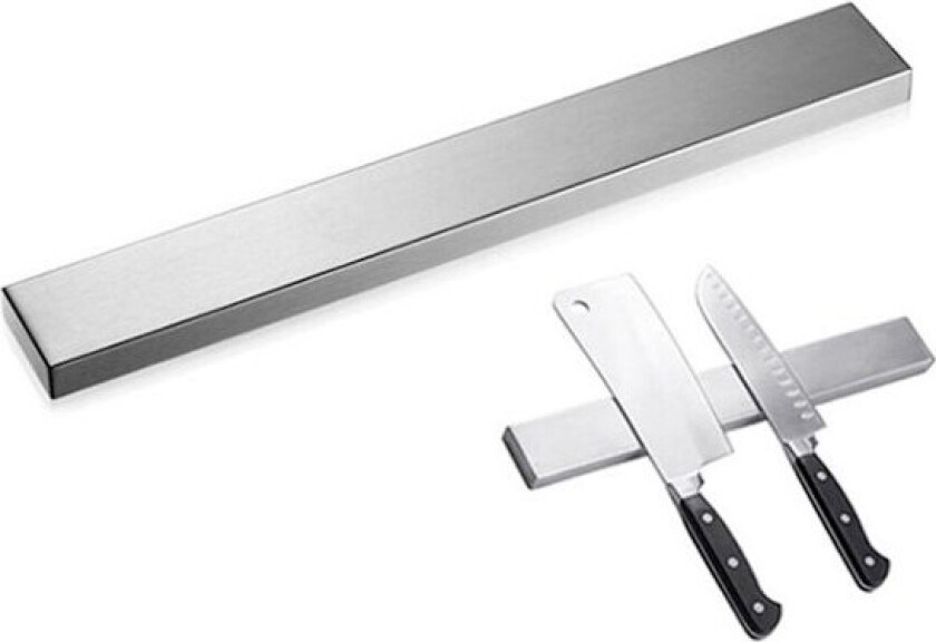 Bilde av Magnetisk knivlist i rustfritt stål, magnetisk knivholder for vegg med gjenbrukbar limstripe og holdbar magnetisk kraft, rustbestandig kjøkken