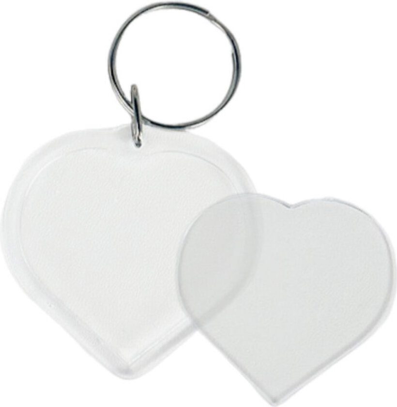 DIY Personlig Nøkkelring for Gaver, Snap-in Nøkkelkjede med Holdbar Akrylplast Gjenbrukbar Nøkkelholder, Klar Akryl Bilderamme, Blank