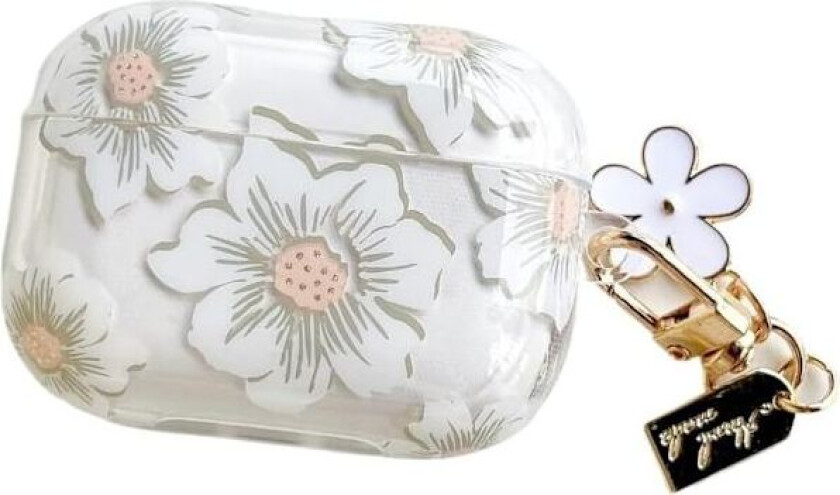 Øretelefonetui for AirPods 4, Vakkert Elegant Blomsterdesign Mykt Silikonetui, Transparent Klar AirPods 4 Deksel Beskyttende Etui Hud Støtsikker