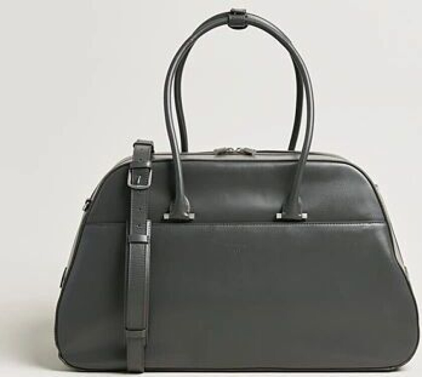 Navisa Smooth Leather Weekendbag Jet Grey