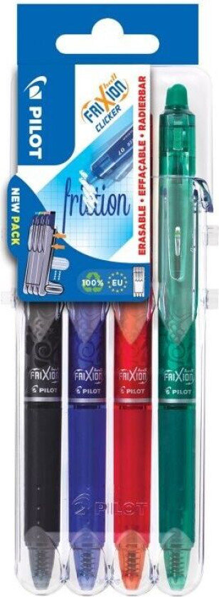 Bilde av - Frixion Clicker Pens Set2Go 0,7 Basic (4 colors)