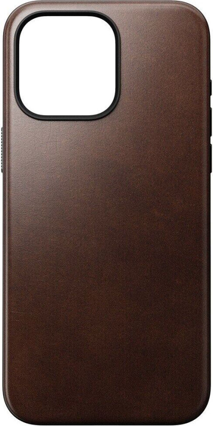 NOMAD iPhone 15 Pro Max Deksel Modern Leather Case Horween Rustic Brown