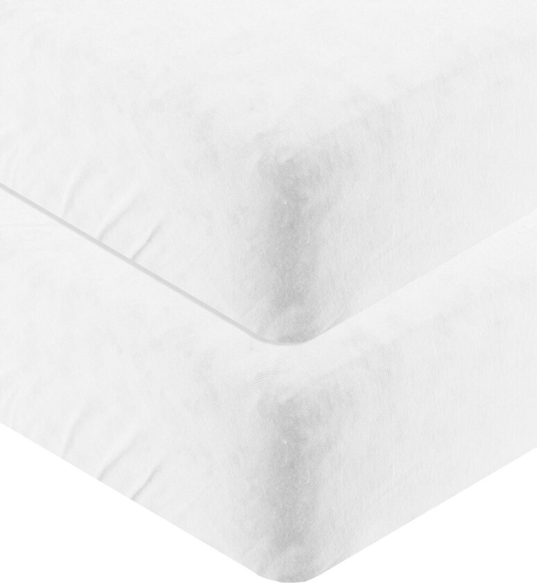 Laken - 2-pack - Junior - 70x160 cm - Hvit - - OneSize - Laken
