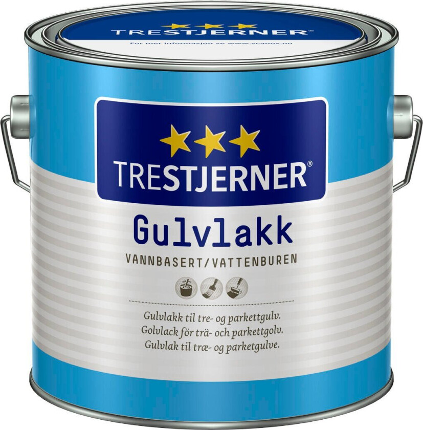 Gulvlakk Vannbasert Halvblank 3L