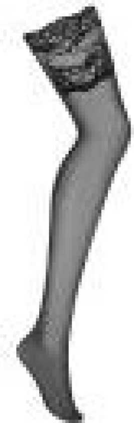 810-STO-1 S/M, Strømper, Voksen, Hunkjønn, Sort, Gjennomsiktig, Monokromatisk, S/M