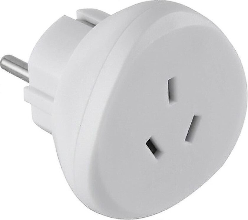 70060 Reiseadapter Australia/Kina til Frankrike/Europa, Hvit