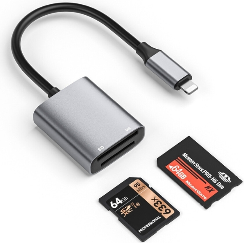 NÖRDIC Lightning-kortleser 2 spor SD, MS UHS-I