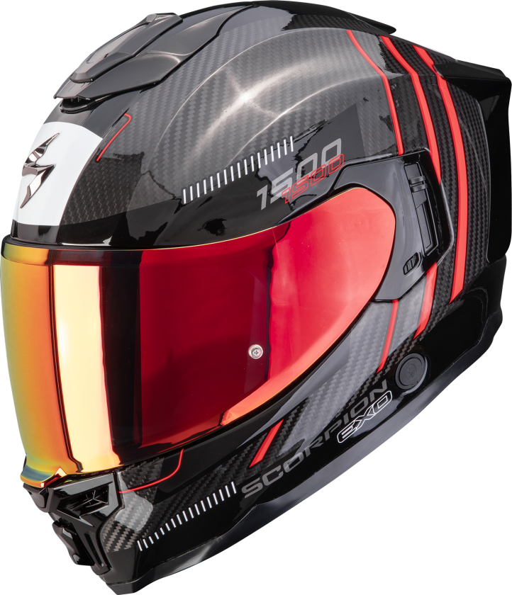 Helhjelm Scorpion EXO-1500 Carbon Air Zity Svart/RødXXL