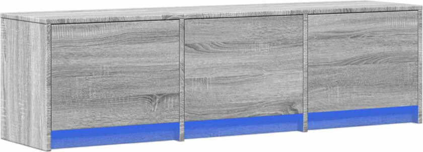 TV-skap med LED Grå Sonoma 140 x 34 x 40 cm Konstruert tre