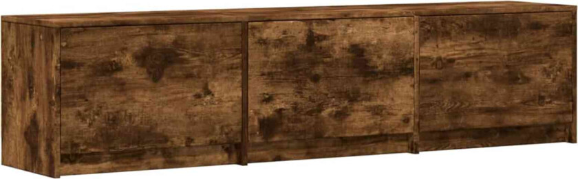 TV-skap med LED Røkt eik 165 x 34 x 40 cm Konstruert tre