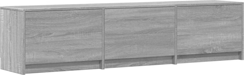 TV-skap med LED Grå Sonoma 165 x 34 x 40 cm Konstruert tre