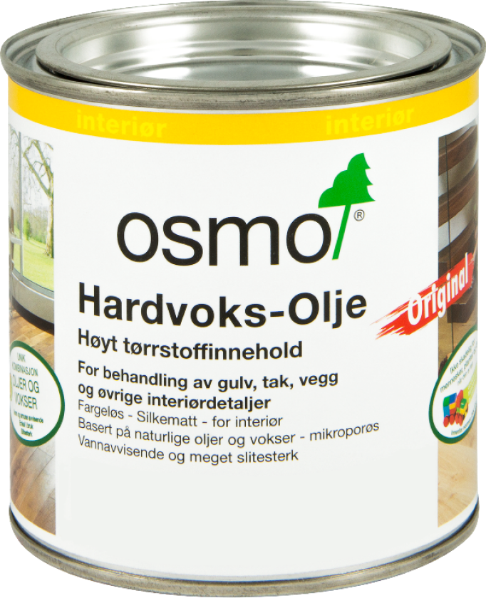 Hardvoksolje Pigmentert 3040 Hvit 0,375l