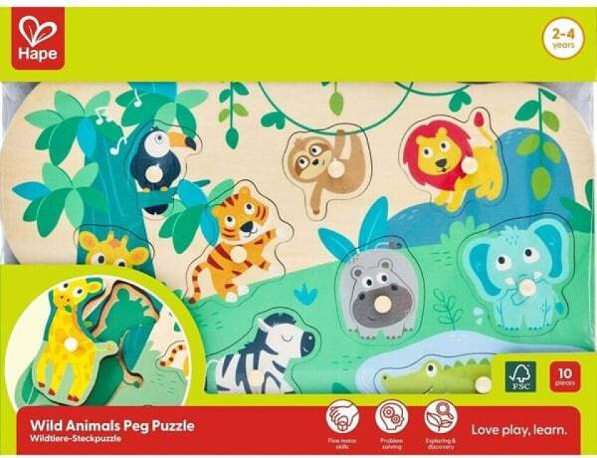 Wild Animals Peg Puzzle