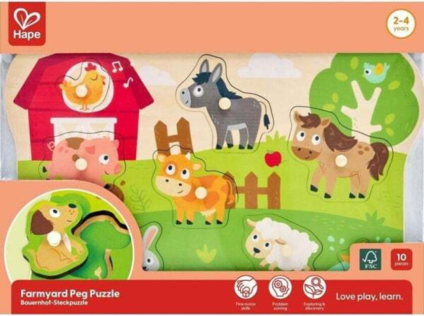 Farm Animals Peg Puzzle