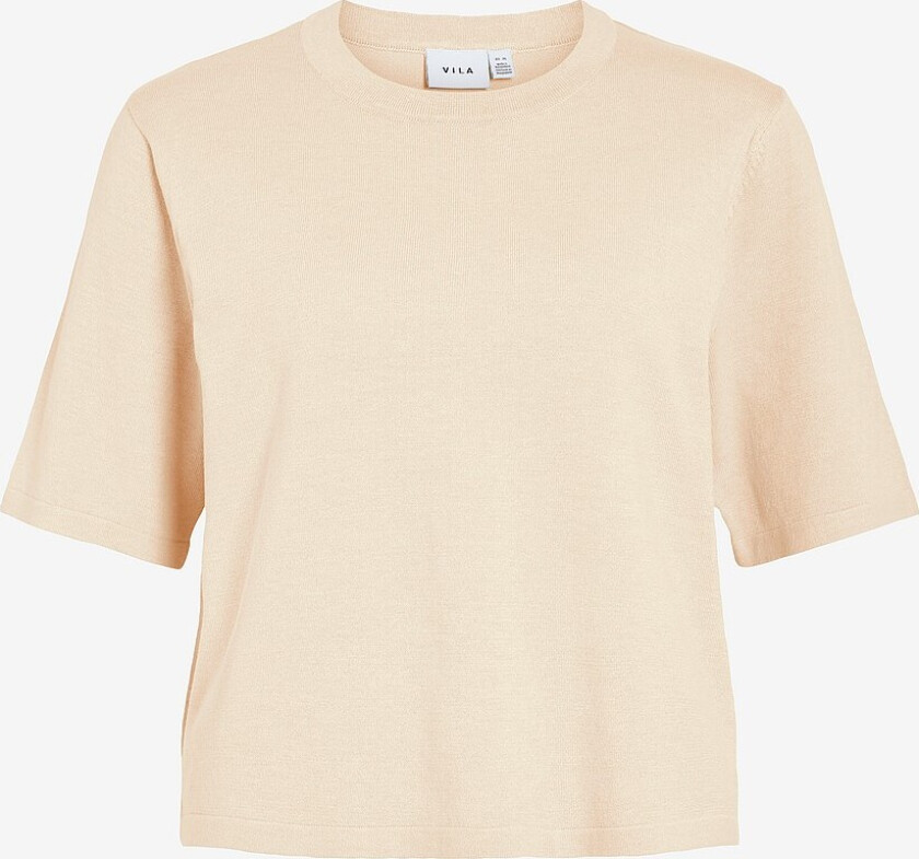 Genser viMalu O-neck 2/4 Knit - Beige