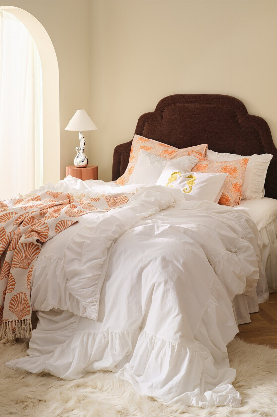 Sengesett Beautiful i bomullspercale 2 eller 3 stykker - Hvit