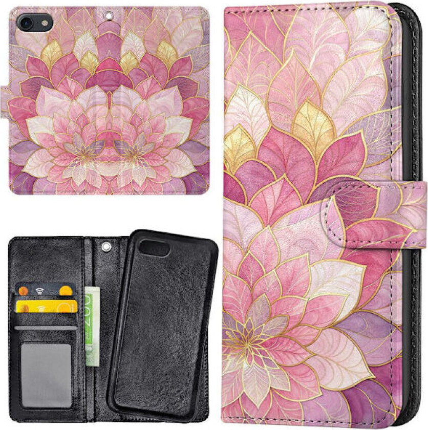 iPhone 16e - Lommebok Deksel Flower