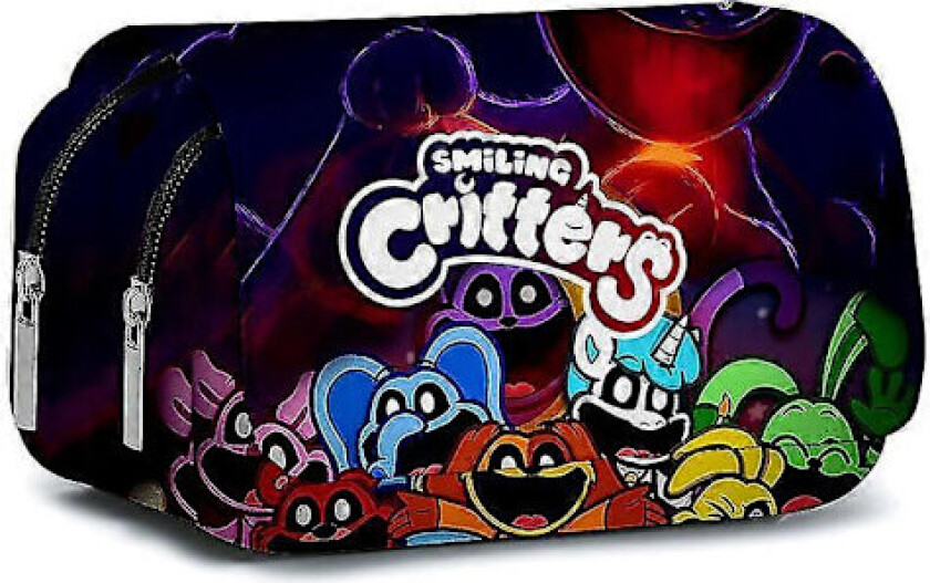 Smiling Critters Penalhus Stor Kapasitet Blyantveske med Glidelås Skole Penalhus for Barn Skrivebordsorganisator 2